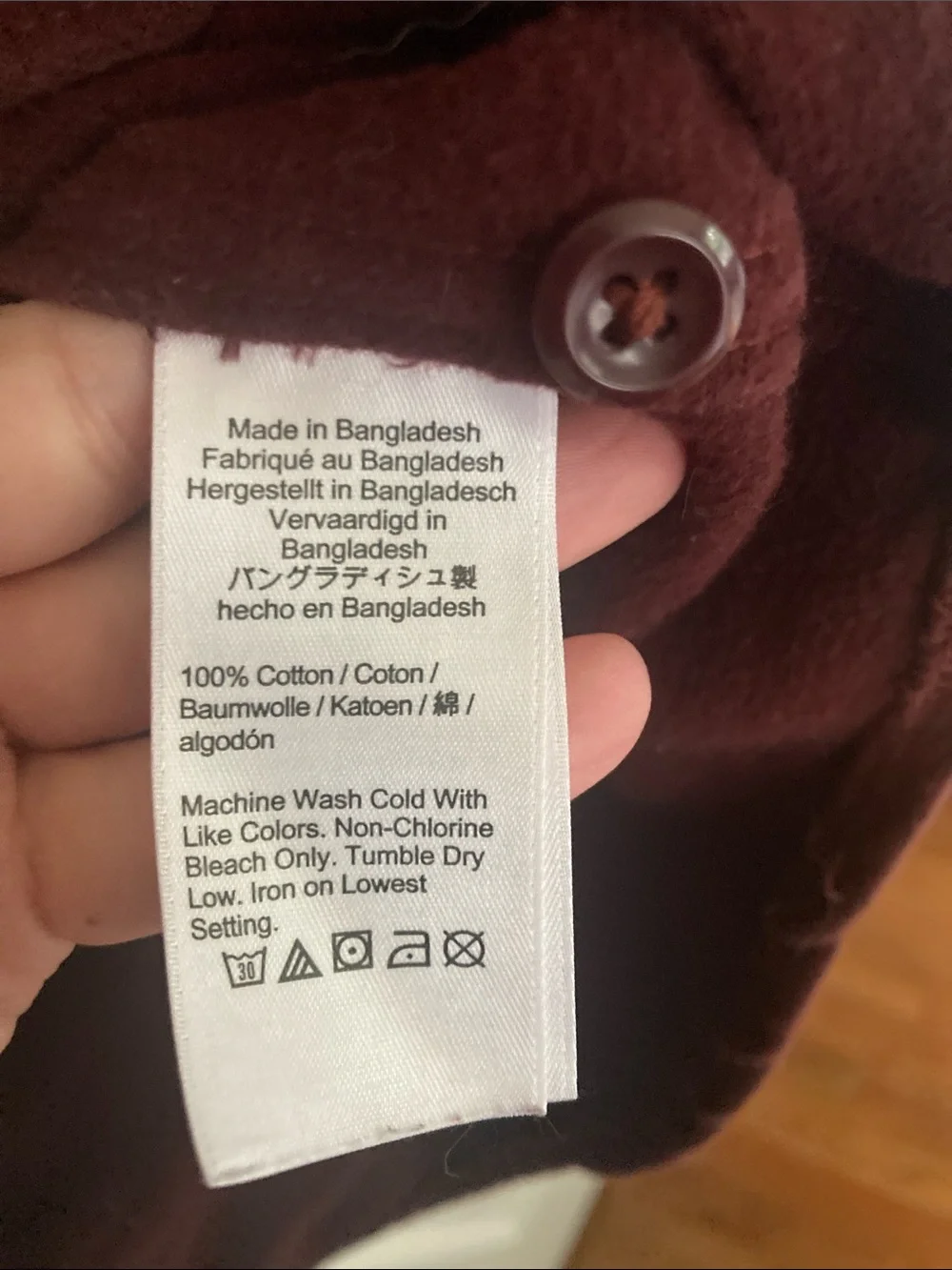 J. Crew Men's Deep Burgundy Button-Front Shirt Jacket